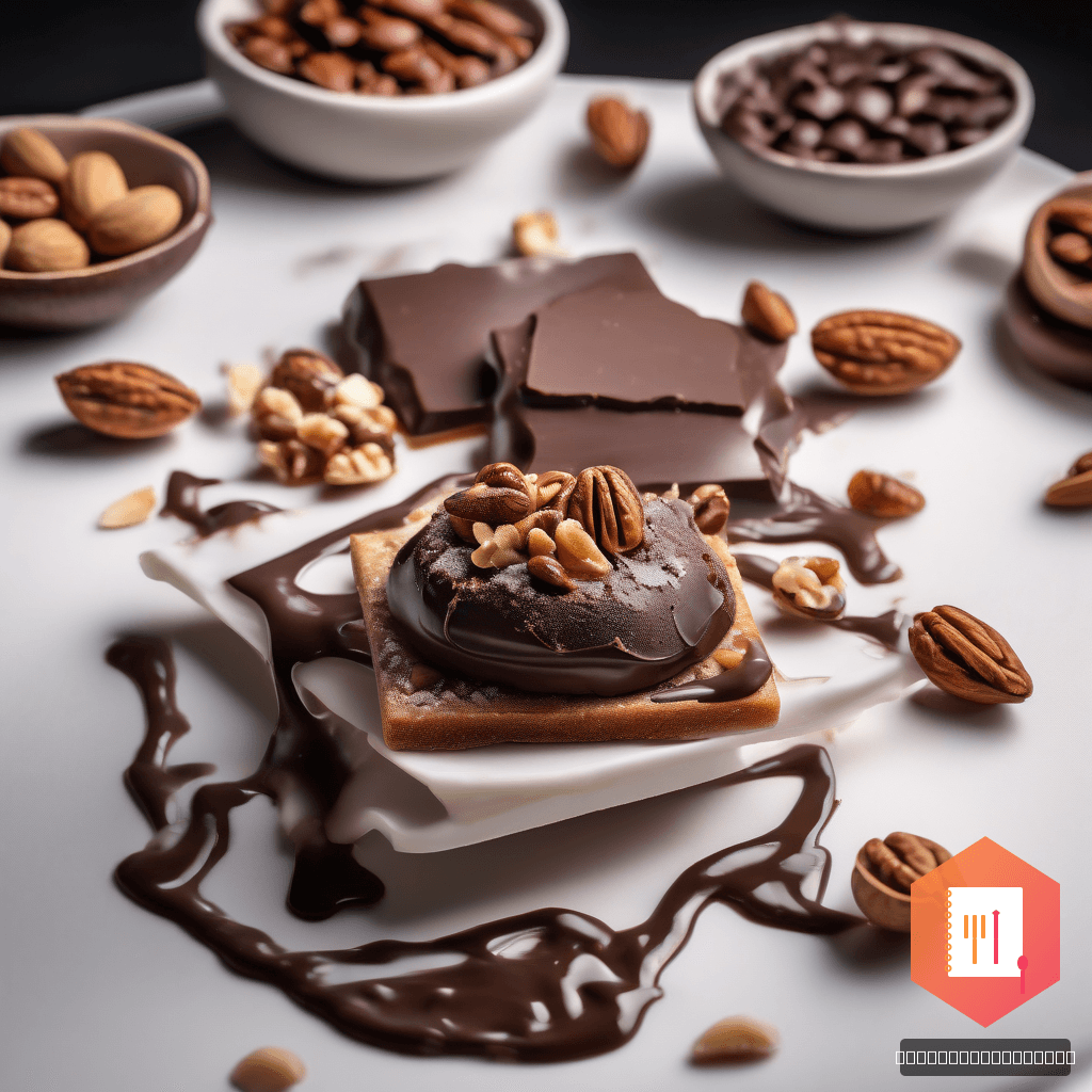 Deliciu de ciocolată cu nuci caramelizate și aluat crocant