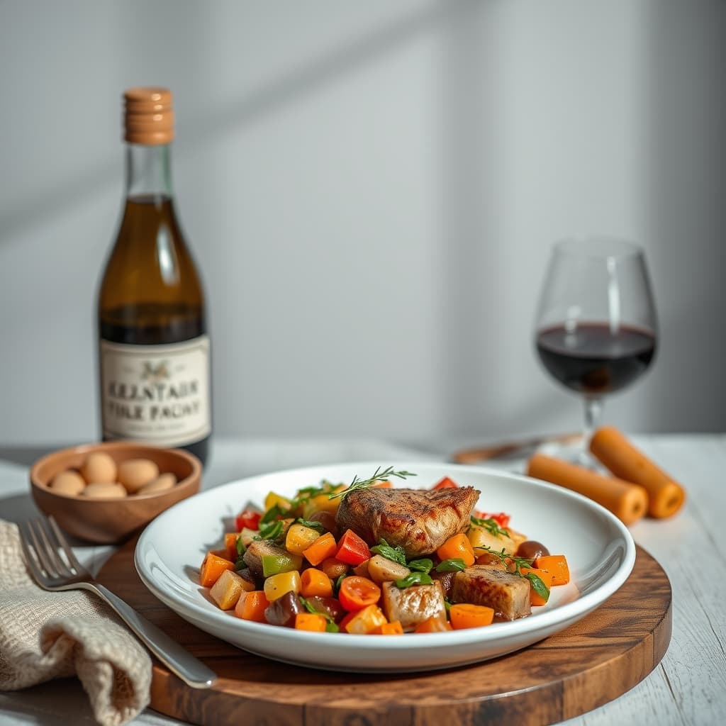 Tocană delicioasă de pui cu legume aromate