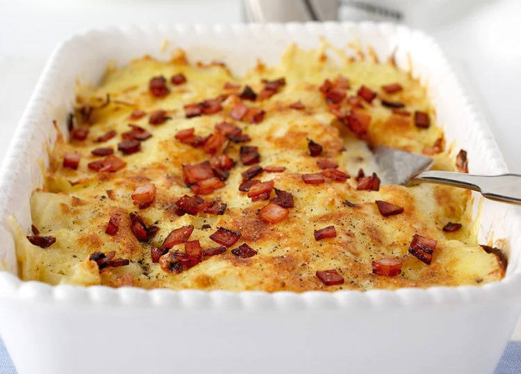 Cartofi gratinați cu bacon